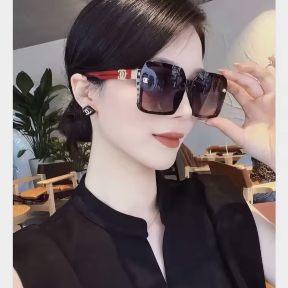 Fashion Oversized Sunglasses for Women - Red/Green